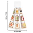 thumbnail image 6 of Yayeee Kitchen Hanging Hand Towels Set of 2 with Loop Bathroom Absorbent Tie Towel, Various Toasts, 6 of 7