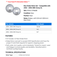 thumbnail image 2 of Rear Brake Rotor Set - Compatible with 2002 - 2006 GMC Envoy XL 2003 2004 2005, 2 of 2