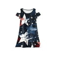 thumbnail image 4 of Abcomgle Independence Day Dress for Girls Stars and Stripes Graphic 4th Of July Dresses Casual A-Line Cold Shoulder Tank Dresses Cute Fashion Patriotic Skirt for Kids Girls 7-8 Years, 4 of 4