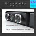 thumbnail image 4 of Graflsoa Wall-Mounted Bluetooth Soundbar BS-41A with Theater-Quality Sound, 10W Output, 5.0 BT, 2000mAh Battery, Includes USB & Audio Cables, No Plug Included, 4 of 6