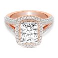 thumbnail image 4 of IGI Certified 5 Carat Radiant Shape Lab Grown Diamond Engagement Ring | 14K Rose Gold | Opulenté Antique Halo Diamond Ring | FG-VS Quality Friendly Diamonds, 4 of 6