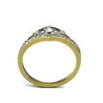 thumbnail image 5 of His and Hers Wedding Rings 3 Pc Yellow Gold IP Crown Stainless Steel Wedding Set, 5 of 6