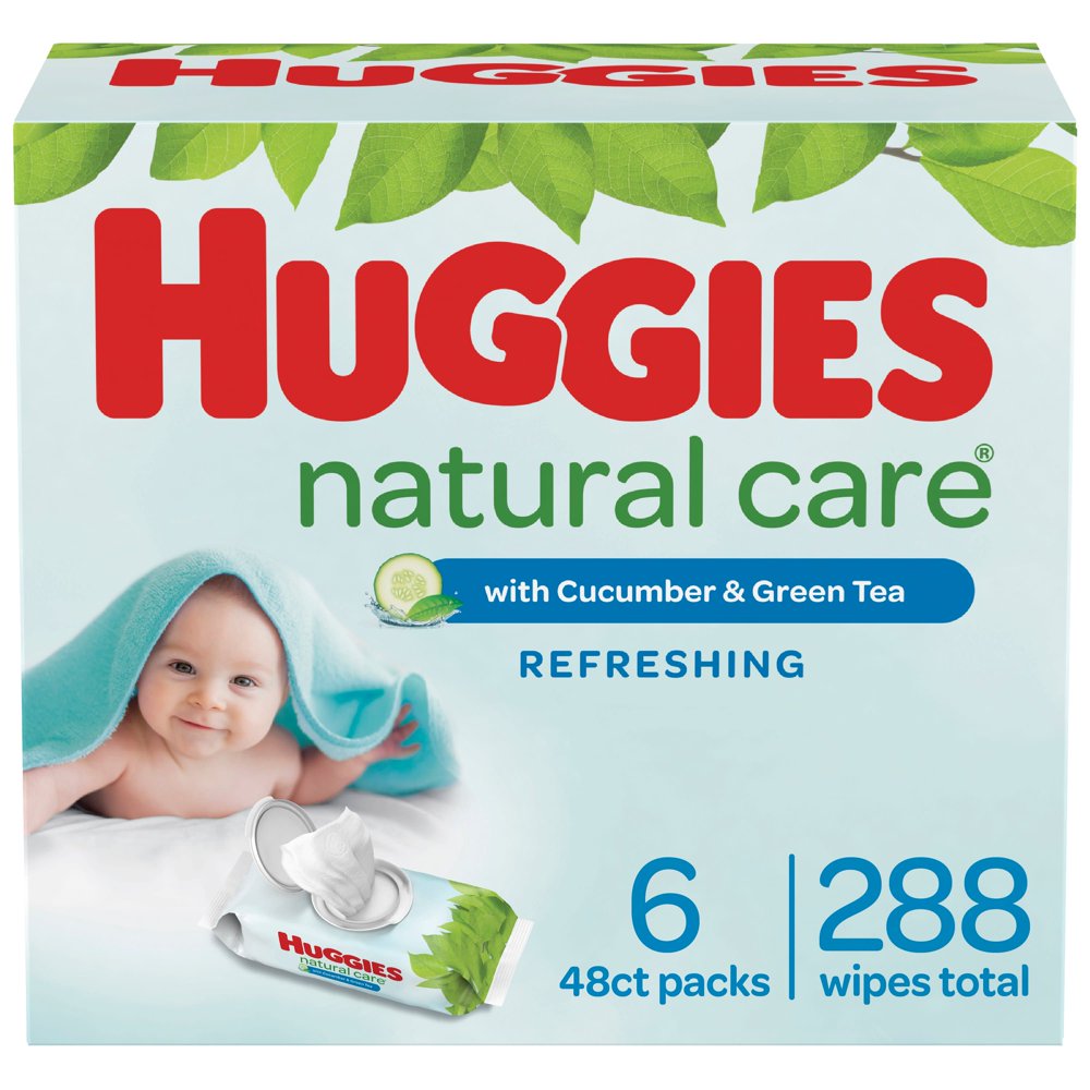 Huggies Natural Care Refreshing Baby Wipes, Scented, 6