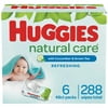 Huggies Natural Care Refreshing Baby Wipes, Scented, 6 Flip-Top Packs (288 Wipes Total)