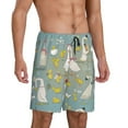 thumbnail image 2 of Gaeub Cute Farm Birds Printed Men's Short Pajama Pants, Lightweight Lounge & Sleep Bottoms Keep You Cool - 3X-Large, 2 of 9