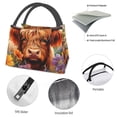 thumbnail image 4 of Easygdp Countryside Colorful Floral Cow Bolsa de Almuerzo Insulada Reutilizable, Bolsa de Mano y Bandolera para Oficina, Trabajo, Viajes, 4 of 6
