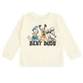 thumbnail image 4 of Disney Mickey Mouse Donald Duck Pluto Waffle Knit Drop Shoulder Sweatshirt and Jogger Pants Outfit Set Newborn to Toddler, 4 of 5