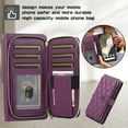 thumbnail image 4 of Nalacover for Google Pixel 8 6.2 inch Premium PU Leather Crossbody Case with Shoulder Strap & Wrist Strap,Shockproof Magnetic Flip Kickstand Credit Card Slots Zipper Wallet Phone Case,Darkpurple, 4 of 12