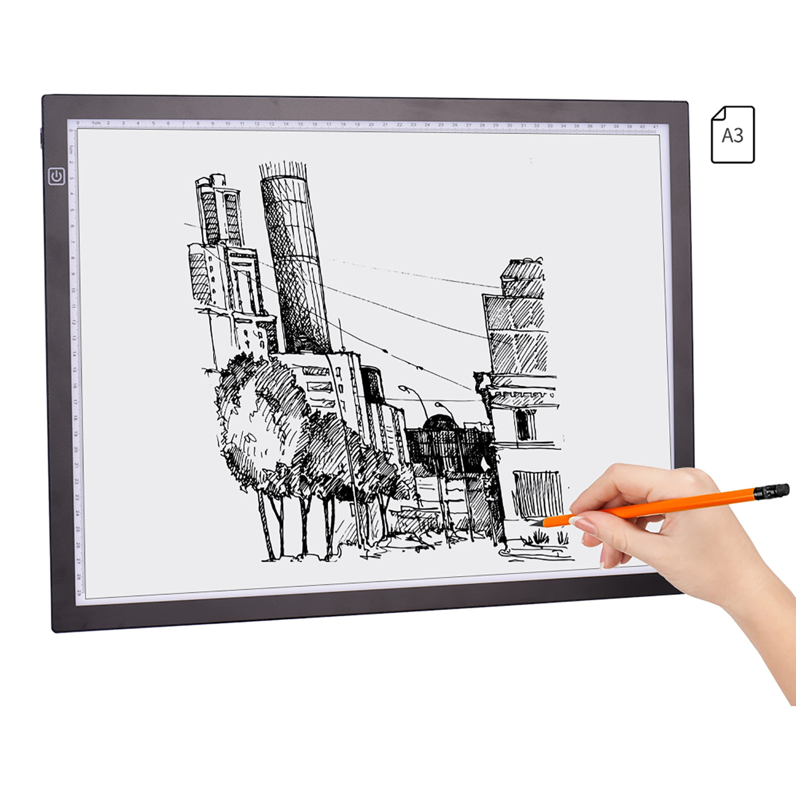 Aibecy Magnetic A4 LED Tracing Light Box Ultra-Thin Stepless Dimmable Brightness Artcraft Light Table Pad Board Portable Copy Board Sketching Drawing Tracing Animation Designing X-ray 