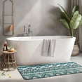 thumbnail image 2 of Teal Geometric Boho Pattern Kitchen Rug Mat,Kitchen Runner Rugs Non Skid Washable,Decorative Kitchen Floor Mats for Kitchen,Sink,Laundry,17"x47.2", 2 of 7