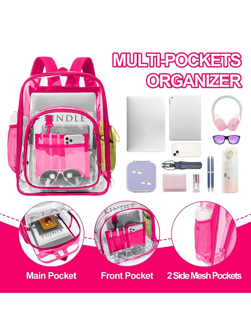 Sanmadrola Waterproof Clear Backpack for School, Work, Security