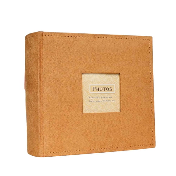 Álbum de fotos de pelusa de 6 pulgadas, 200 bolsillos, soporte para álbum de recortes, memoria familiar, tipo intercalado, libro de nacimiento Almacenamiento y organización del hogar Naranja Cateissary  HA073808-04