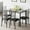 Grey, variant on Kojooin Dining Table Set for 4,Kitchen Table and 4 Chairs,5 Piece Kitchen Dining Room Table Set,Wood Modern Rectangle Dinner Table with Upholstered Seat,Dinette Furniture for Breakfast,Home Office