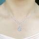 thumbnail image 5 of (Plata) Juego de 3 pendientes de collar de cristal nupcial para novia, gargantilla de plata para novia, collares con colgante de joyería para mujeres y niñas Plata JM, 5 of 5