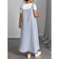 thumbnail image 4 of Women'S Plus Size Summer Maxi Dress Casual Sleeveless Spaghetti Strap Long Beach Sundresses Light Blue 4XL, 4 of 6