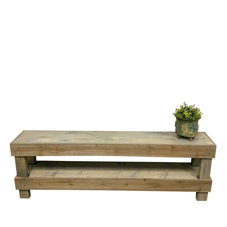 Del hutson reclaimed wood shoe bench clearance