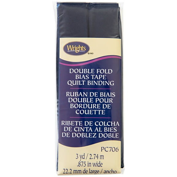 Wrights 7/8" Navy Quilt Binding, 3 yd