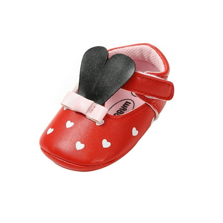 

NEGJ Toddler Kids Infant Girls Rabbit Soft Sole The Floor Barefoot Non Slip First Walkers Prewalker Shoes