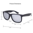thumbnail image 5 of JUST GO Unisex Polarized Lens TR90 Frame Retro Style Sunglasses, Black Frame Light Mirro Lens, 5 of 7