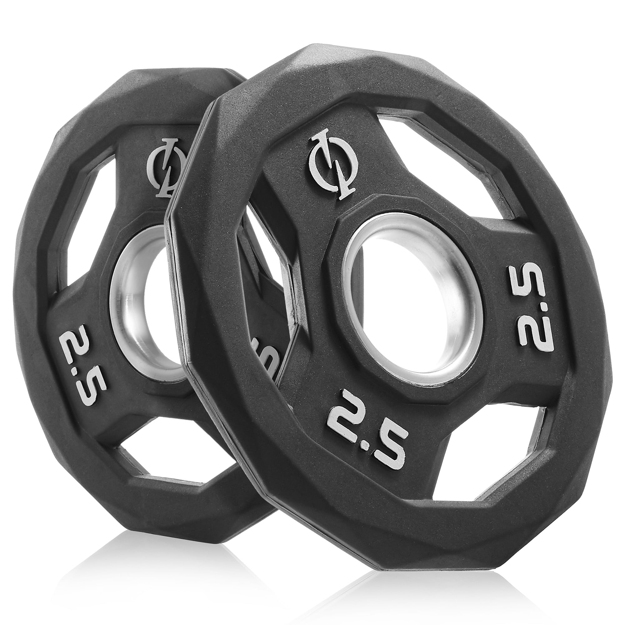 Philosophy Gym Set of 2 Rubber Coated 2inch Olympic Grip Weight Plates