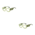 thumbnail image 4 of Qarigey Gafas de lectura Marco grande Gafas de lectura Suministros de oficina Prescripción Diseño cuadrado grande Aleación Hipermetropía de Tipo 3 2piezas, 4 of 6