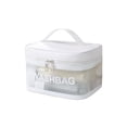 thumbnail image 1 of Deeceymbur Waterproof PVC Compact Travel Toiletry Bag with Handle for Cosmetics Makeup Accessories Storage, 1 of 6