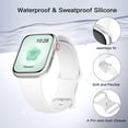 thumbnail image 2 of Sport Silicone Band Compatible with Apple Watch Bands 40mm 38mm 41mm 44mm 45mm 42mm 49mm Women Men,Soft Wristband Waterproof Replacement Sport Strap for iWatch Bands Series 9 8 7 6 5 4 3 2 1 SE Ultra, 2 of 7