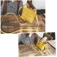thumbnail image 4 of Lindo bolso de hombro para niñas pequeñas, mini bolsos de princesa, bolso bandolera con forma de gato, amarillo JM, 4 of 5