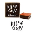 thumbnail image 1 of Printtoo Square Wooden Rubber Stamp Keep It Up Word Design Diary Card Block-2 x 2 Inches, 1 of 2