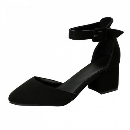 asdoklhq Womens Slip On Shoes Under $15 Women Pointed Shoes Comfy Sandals Casual Comfortable High Heels Sandals