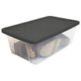 thumbnail image 4 of Homz Snaplock Extra Small 6-Quart Clear Storage Container Gray Lid, 10 Pack, 4 of 9