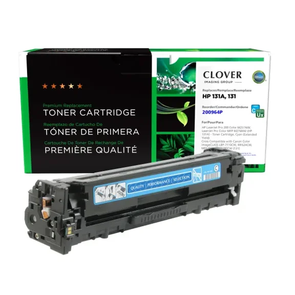 Remanufactured Clover Imaging Extended Yield Cyan Toner Cartridge compatible with HP CF211A