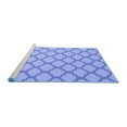 thumbnail image 2 of Ahgly Company Machine Washable Indoor Rectangle Trellis Blue Modern Area Rugs, 8' x 10', 2 of 4
