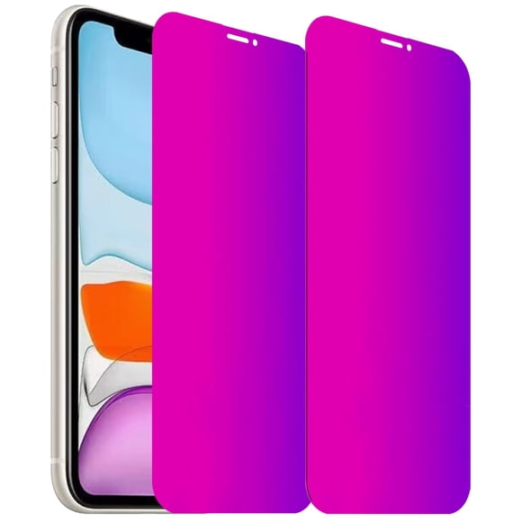 BWEDXEZ Paquete de 2 Protectores de Pantalla de Vidrio Templado Antirreflejo y Privacidad para iPhone XR de 6.1"