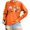 Orange, variant on Halloween Sweatshirt for Women Hoodless Sweatshirt Fall Sweatshirt for Women Fashion Seasonal Autumn Pumpkin Loose Pullover Long Sleeve Tee Orange S