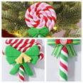 thumbnail image 4 of 6 Pcs Christmas Candy Lollipop Ornament Set Vibrant Red White Candy Cane Ornament Xmas Hanging Lollipop Pattern Decorations with Rope for Xmas Holiday Festival Decor, 4 of 8