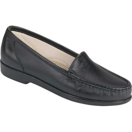 

Women s SAS Simplify Moccasin Loafer Black Leather 7 W