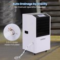 thumbnail image 3 of Costway 250 Pints Commercial Dehumidifier Industrial Heavy Duty Dehumidifierw/Drain Hose, 3 of 9