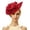 Red10, variant on Karymi Derby Hats for Women Elegant Fascinator Hat with Fake Feather Flower, Mesh Tea Party Derby Headpiece, Clip-on Hair Accessory for Wedding Church Straw Hat