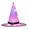 thumbnail image 1 of Pink Sombrero de bruja de Halloween sombreros brillantes para accesorios de fiesta de disfraces de Halloween, 1 of 5