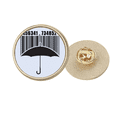 thumbnail image 1 of Código de barras Broche de oro metálico circular, 1 of 3