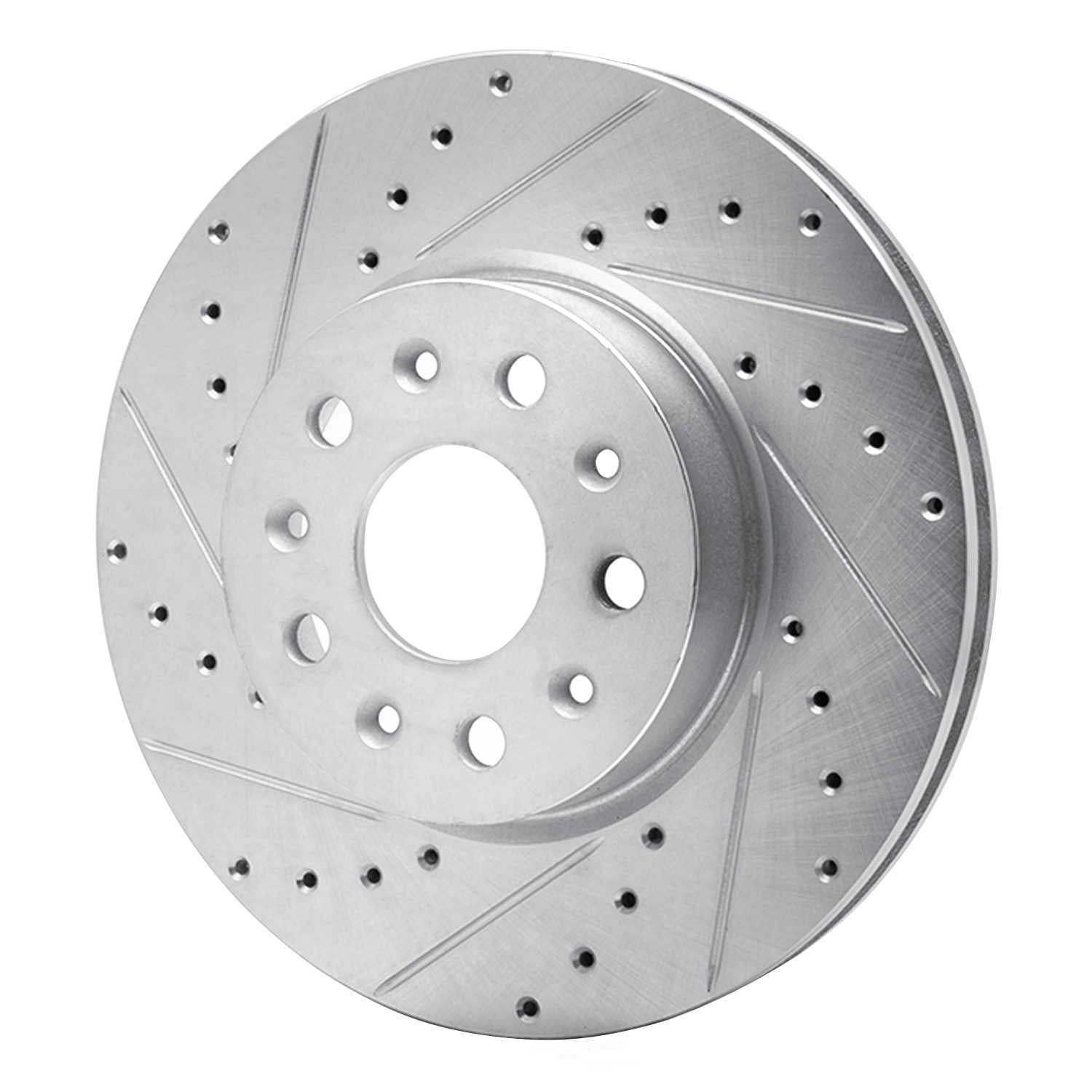 Dynamic Friction Company 631-47055L DFC Brake Rotor - Drilled And Slotted - Silver