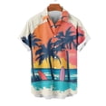 thumbnail image 4 of ZCFZJW 3D Novelty Print Hawaiian Shirts for Men Trendy Summer Tropical Palm Tree Beach Vacation Collared Tees Shirt Lightweight Regular Fit Cotton T-Shirts Tops Multicolor#24 S, 4 of 6