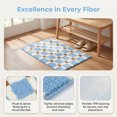 thumbnail image 4 of REGALWOVEN Checkered Non Slip Bath Mats, Soft Fluffy Absorbent Bathroom Rugs for Shower, Sink Blue-2 20" x 32", 4 of 7