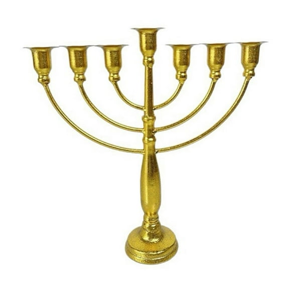 Rongfmy Jewish Candle Holder Menorah Hanukkah Ornament for Kwanzaa Versatile Traditional 7 Branch