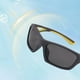thumbnail image 4 of Gafas De Sol De Montura Naranja Y Blanca a Para Llevar Al Aire Libre a La Moda, Diseadas Para La Comodidad, Son Adecuadas Para Las Personas En Diversas Situaciones, UKHBMC | F, Gray,Yellow,Black, 4 of 7