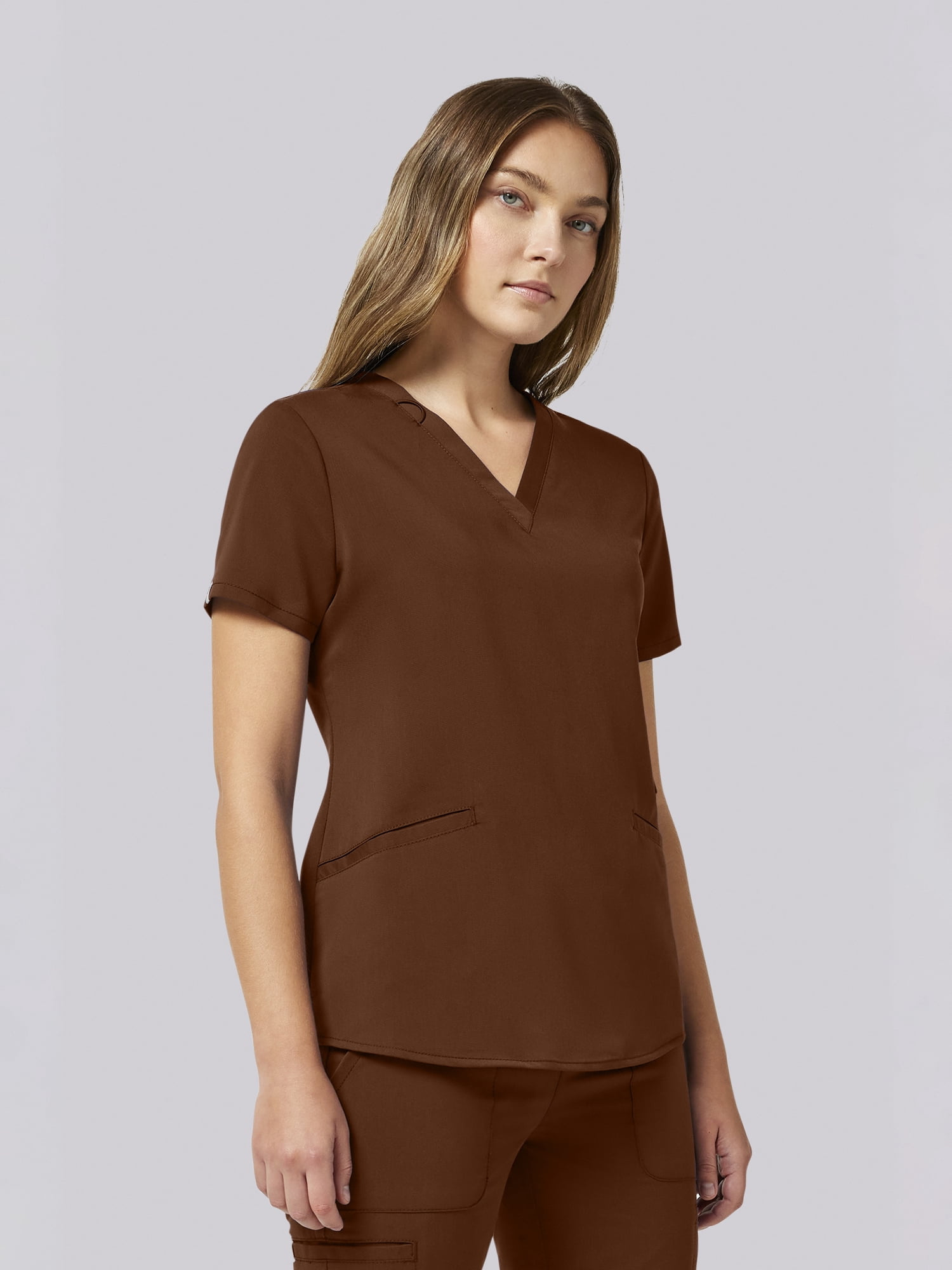 Scrubstar Ultimate Women’s Antimicrobial Welt Pocket V-Neck Scrub Top, Sizes XS–3XL