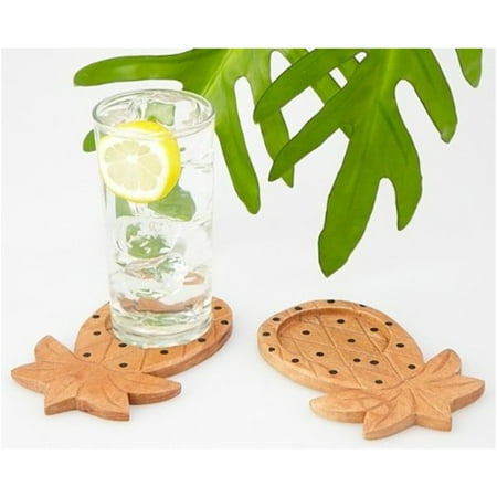 - Acacia Wood Coasters 2 Pack Pineapple