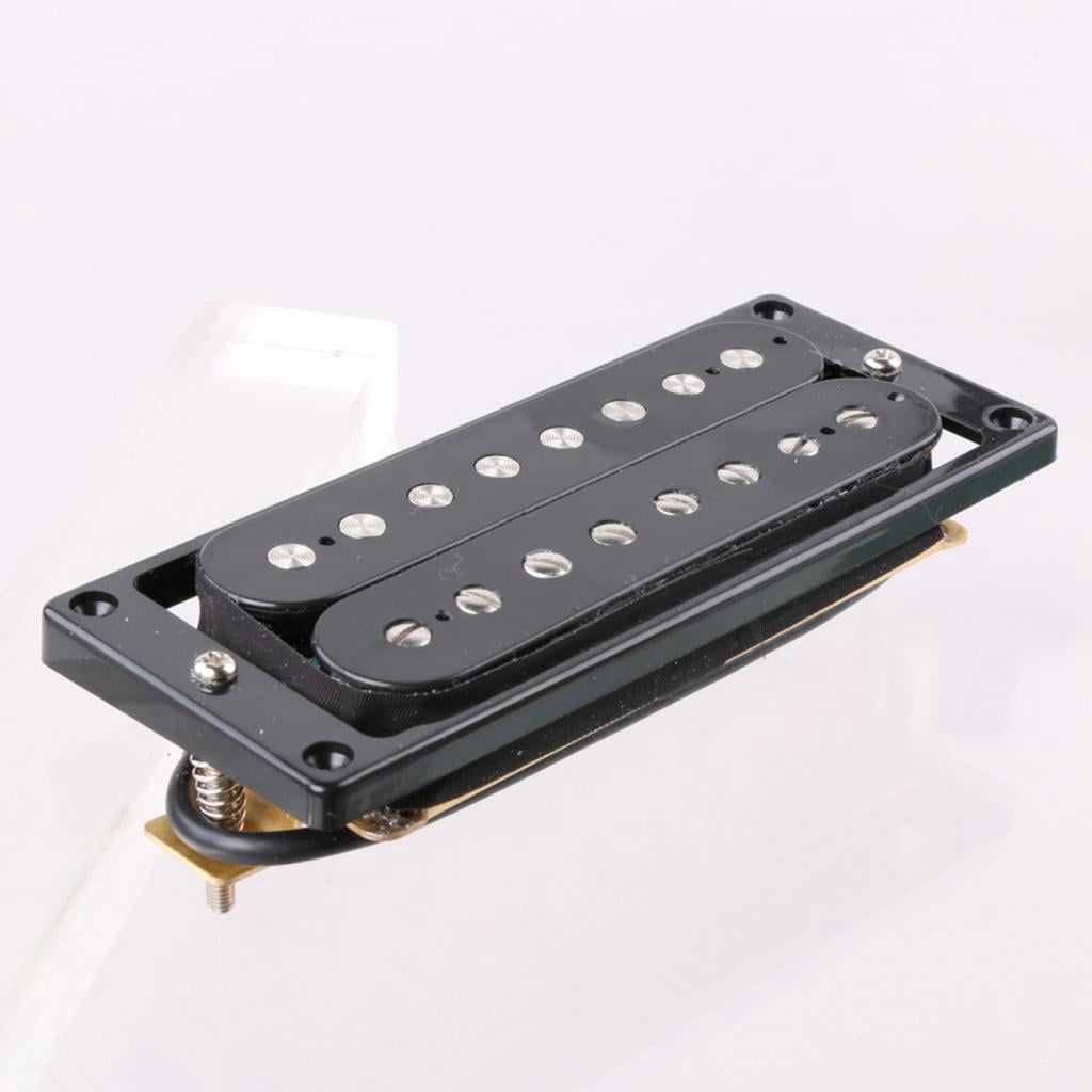 2 Pieces 8 String Electric Guitar Pickup Neck Bridge Pickup Set, Black