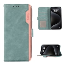 Premium PU Leather Wallet Case for Samsung Galaxy A35, Luxury Slim Fit Card Slots Cash Pocket RFID Blocking Stylish Functional Flip Folio Case Cover for Samsung Galaxy A35, Turquoiseblue